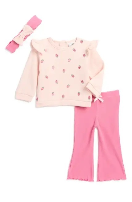 Komplet dziewczęcy - bluza, spodnie i opaska (12 m-cy)