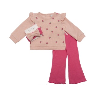 Komplet dziewczęcy - bluza, spodnie i opaska (12 m-cy)